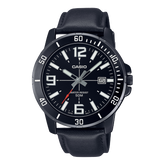Casio Men's Watch Analog, Black Dial Black Stainless Steel Strap, MTP-VD01BL-1BVU