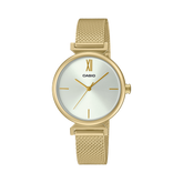 Casio Women's Watch Analog, Silver Dial Gold Mesh Strap, LTP-2023VMG-7CDR