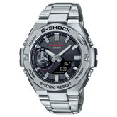 G-Shock, Solar powered Smartphone Link, Black Dial Silver Metal Band Watch for Men, GST-B500D-1ADR