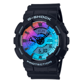 G-Shock Men's Watch Analog & Digital, Rainbow vapor Dial Black Resin Band, GA-110SR-1AD
