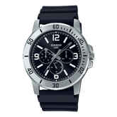 Casio CS-MTP-VD300-1BUDF black dial watch