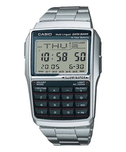 Casio Men's watch, Black Dial Silver Stainless Steel Strap, DBC-32D-1ADF