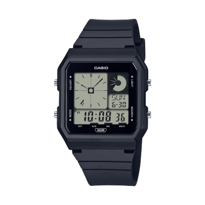 Casio Unisex Watch Digital Display, Black Dial Black Resin Strap, LF-20W-1ADF