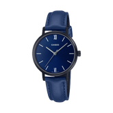 Casio Women's Watch Analog, Blue Dial Blue Leather Strap, LTP-VT02BL-2AUD