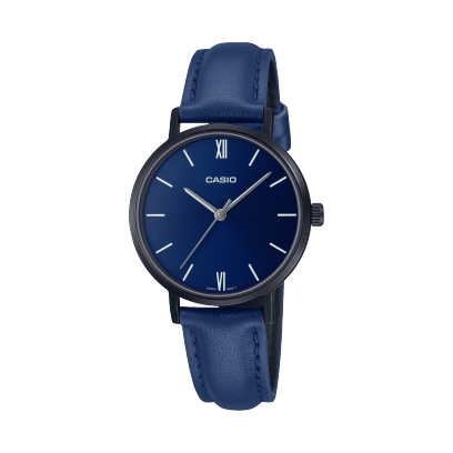Casio men analog watch, blue dial with comfortable strap, model CS-LTP-VT02BL-2AUD, Bahrain