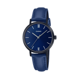 Casio Women's Watch Analog, Blue Dial Blue Leather Strap, LTP-VT02BL-2AUD