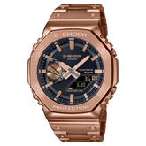 G-Shock Analog & Digital, Black Dial Gold Metal Band Watch for Men, GMB-2100GD-5ADR