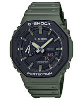 G-Shock Men's Watch Analog & Digital Combo, Black Dial Green Resin Band,GA-2110SU-3ADR