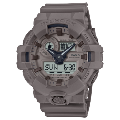 G-Shock Men's Watch Analog & Digital, Brown Dial Brown Resin Strap, GA-700NC-5ADR