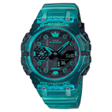 G-Shock Unisex Watch Analog & Digital, Turquoise blue Translucent Resin Band, GA-B001G-2ADR