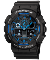 G-Shock Men's Watch Analog & Digital Combo, Black Dial Black Resin Band, GA-100-1A2DR
