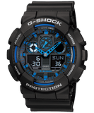 G-Shock Men's Watch Analog & Digital Combo, Black Dial Black Resin Band, GA-100-1A2DR