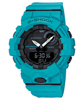 G-Shock Men's Analog & Digital Watch Combo, Black Dial Aqua Blue Resin Band with Bluetooth Connectivity, GBA-800-2A2DR