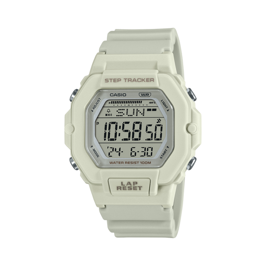 Casio men analog watch, white dial with comfortable strap, model CS-LWS-2200H-8AVDF, Bahrain