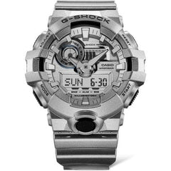 G-Shock Men's Watch Analog & Digital, Silver Dial Silver Resin Strap, GA-700FF-8ADR