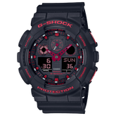 G-Shock Analog & Digital, Black Dial Black Resin Band Watch for Men, GA-100BNR-1ADR