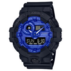 G-Shock Men's Watch Analog & Digital, Blue Dial Black Resin Band, GA-700BP-1AD