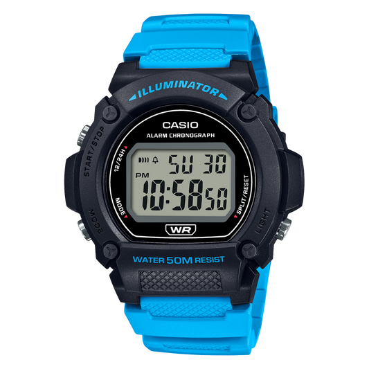 Casio men analog watch, black dial with comfortable strap, model CS-W-219H-2A2VDF, Bahrain