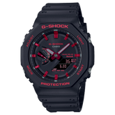 G-Shock Analog & Digital, Black & Red Dial Black Resin Band Watch for Men, GA-B2100BNR-1ADR