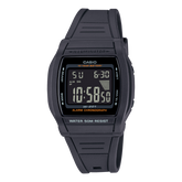 Casio Men's Watch Digital, Black Dial Black Resin Strap, W-201-1BVDF