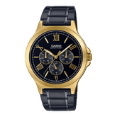 Casio Men's Watch Analog, Black Dial Black Stainless Steel Strap, MTP-V300GB-1AUD