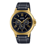 Casio Men's Watch Analog, Black Dial Black Stainless Steel Strap, MTP-V300GB-1AUD