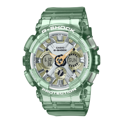 G-Shock men analog watch, green dial with comfortable strap, model GS-GMA-S120GS-3ADR, Bahrain