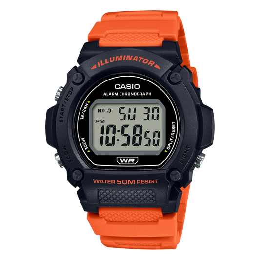 Casio men analog watch, black dial with comfortable strap, model CS-W-219H-4AVDF, Bahrain