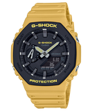 G-Shock Men's Watch Analog & Digital Combo, Black Dial Yellow Resin Band, GA-2110SU-9ADR
