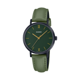 Casio Women's Watch Analog, Blue Dial Blue Leather Strap, LTP-VT02BL-3AUD