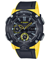 G-Shock Men's Watch Analog & Digital Combo, Black & Yellow Dial Black & Yellow Resin Band, GA-2000-1A9DR