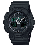 G-Shock Men's Watch Analog & Digital Combo, Black & Green Dial Black Resin Band, GA-100MB-1ADR