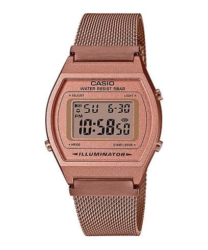 Casio unisex analog watch, gold dial with comfortable strap, model CS-B640WMR-5ADF, Bahrain