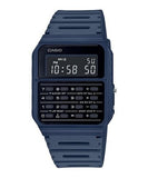 Casio Unisex Calculator Digital Watch, Black Dial Blue Resin Strap, CA-53WF-2BDF