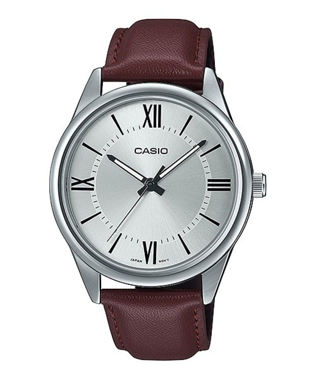 Casio men analog watch, silver dial with comfortable strap, model CS-MTP-V005L-7B5UD, Bahrain