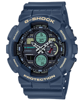 G-Shock Men's Watch Analog & Digital Combo, Black & Blue Dial Blue Resin Band, GA-140-2ADR