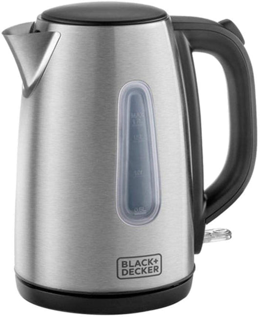 Black+Decker, 1.7 Litre Concealed Coil Stainless Steel Kettle, JC450 Kettle BL-JC450