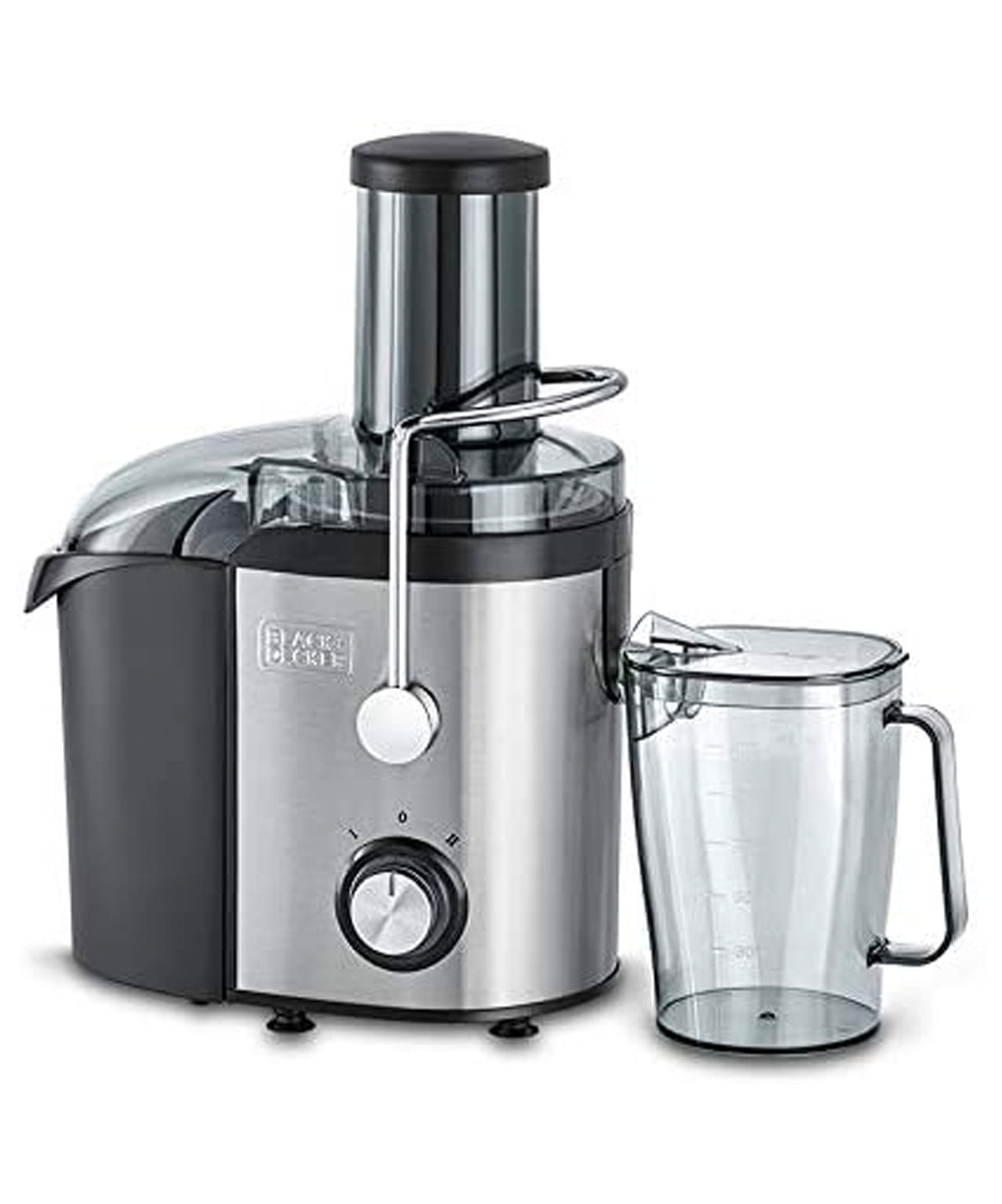 Black+Decker, 800W 1.7L Stainles Steel XL Juicer Extractor with Juice Collector Silver/Black, JE800-B5