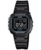 Casio Women's Watch Digital, Black Dial Black Resin Strap, LA-20WH-1BDF