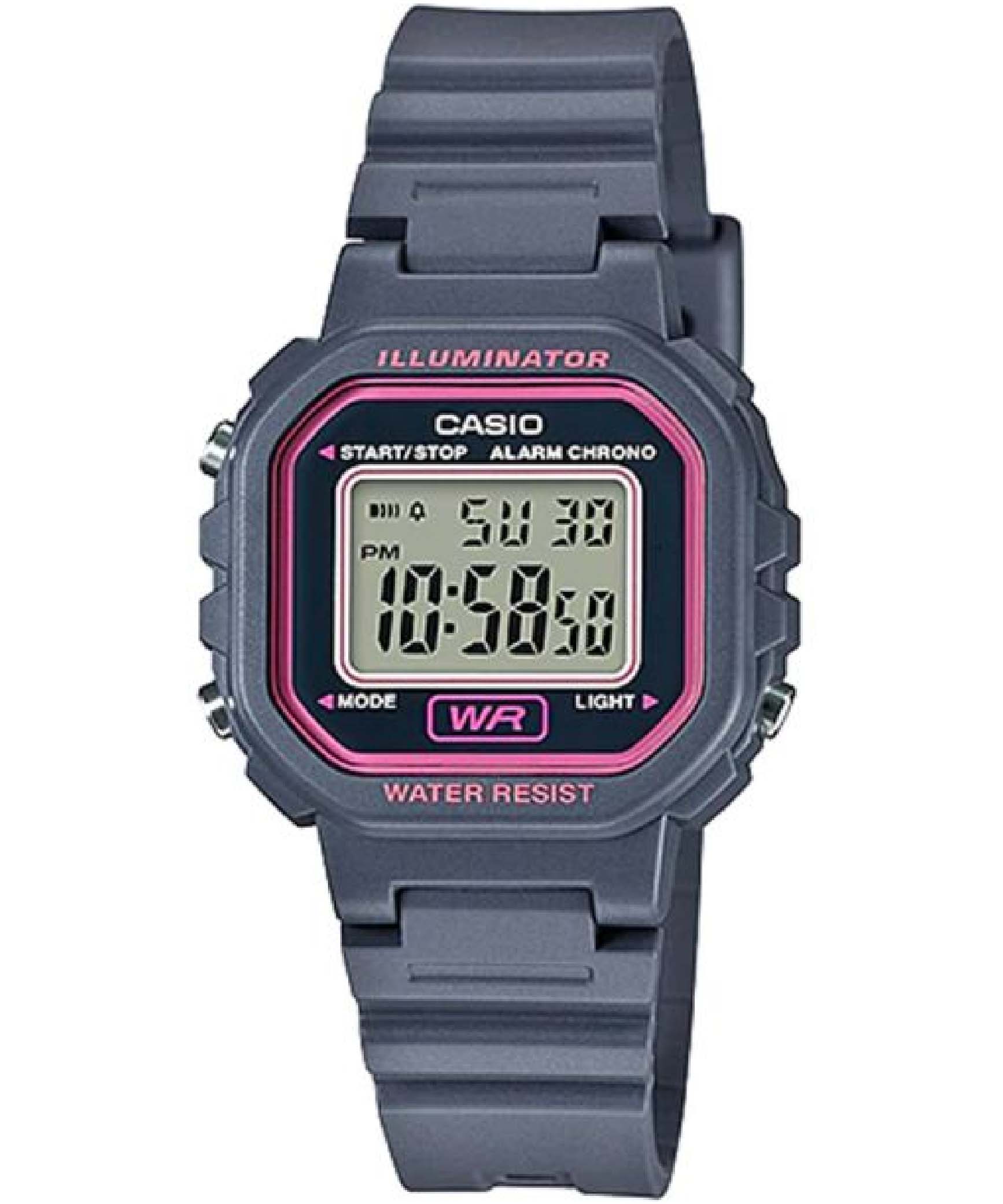 Casio Women's Watch Digital, Black Dial Black Resin Strap, LA-20WH-8ADF