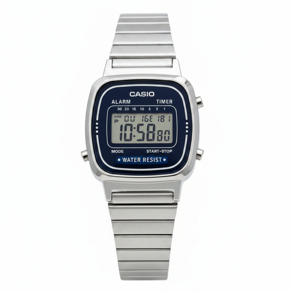 Casio men analog watch, blue dial with comfortable strap, model CS-LA670WA-2DF, Bahrain