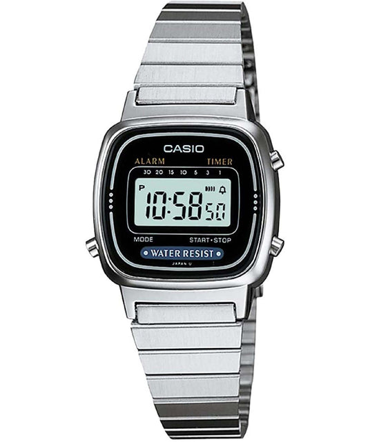 Casio men analog watch, black dial with comfortable strap, model CS-LA670WD-1DF, Bahrain