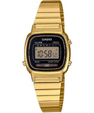 Casio men analog watch, black dial with comfortable strap, model CS-LA670WGA-1DF, Bahrain