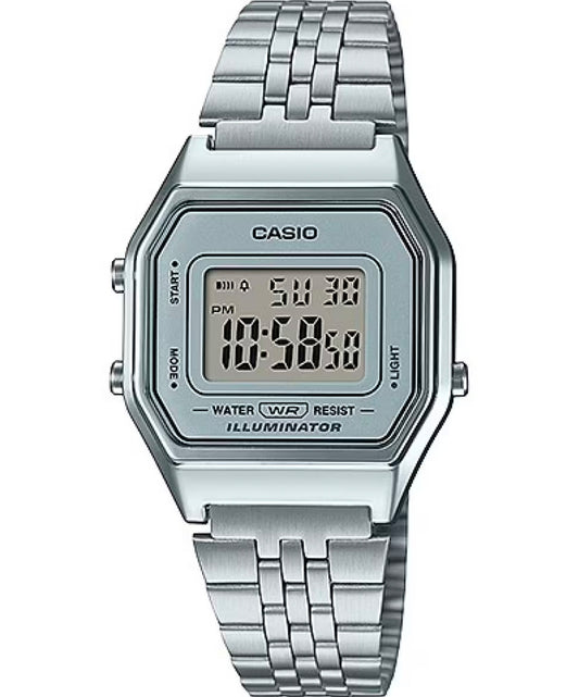 Casio men analog watch, silver dial with comfortable strap, model CS-LA680WA-7DF, Bahrain