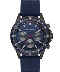 Lee Cooper  Men's Analog Blue Dial Blue Silicone Watch, LC07210.099