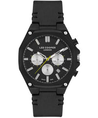 Lee Cooper  Men's Analog Black Dial Black Leather Watch, LC07318.651