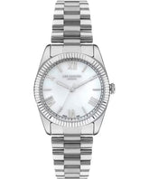 Lee Cooper Women's Analog Watch, White Dial, Silver Stainless Steel Strap, LC07331.320