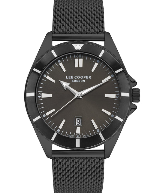 Lee Cooper, Men's, Analog Watch, Black Dial, with Stainless Steel Band, LE-LC07353.670
