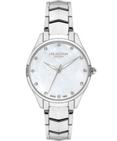 Lee Cooper Women's Analog Watch, White Dial, Silver Stainless Steel Strap, LC07393.320