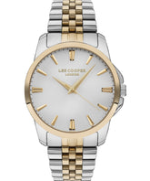 Lee Cooper Men's Analog Silver Dial Two Toned Stainless Steel Strap Watch, LC07443.230